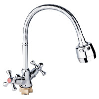 Змішувач для кухні Lidz Lamb 274F двохвентильний з гнучким виливом LDLAM274FCRM35074 Chrome Змішувач для кухні Lidz Lamb 274F двохвентильний з гнучким виливом LDLAM274FCRM35074 Chrome