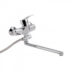 Змішувач для ванни Lidz Anny 005C2 з поворотним виливом (з душовим гарнітуром) (k40) LDANN005C2CRM35102 Chrome Змішувач для ванни Lidz Anny 005C2 з поворотним виливом (з душовим гарнітуром) (k40) LDANN005C2CRM35102 Chrome