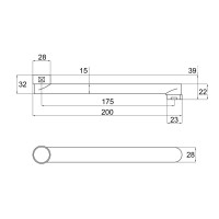 Вилив для змішувача Lidz Niagara 220 20 см LDNIA220CRM35103 Chrome