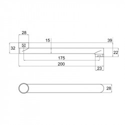 Вилив для змішувача Lidz Niagara 220 20 см LDNIA220CRM35103 Chrome Вилив для змішувача Lidz Niagara 220 20 см LDNIA220CRM35103 Chrome