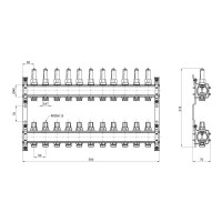 Колектор з витратомірами Thermo Alliance Standart 1" 11 виходів SD00411