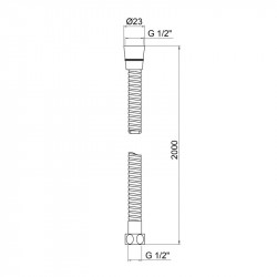 Шланг Lidz Niagara 04 2 м LDNIA04CRM35453 Chrome Шланг Lidz Niagara 04 2 м LDNIA04CRM35453 Chrome