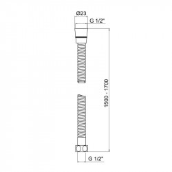 Шланг Lidz Niagara 06 1,5-1,7 м LDNIA06CRM35454 Chrome Шланг Lidz Niagara 06 1,5-1,7 м LDNIA06CRM35454 Chrome