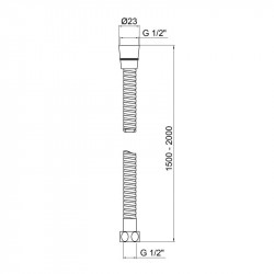 Шланг Lidz Niagara 12 1,5-2,0 м LDNIA12CRM35460 Chrome Шланг Lidz Niagara 12 1,5-2,0 м LDNIA12CRM35460 Chrome