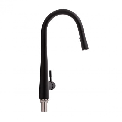 Змішувач для кухні Qtap Evicka з висувним виливом QTEVI9135103UB Black Matt Змішувач для кухні Qtap Evicka з висувним виливом QTEVI9135103UB Black Matt