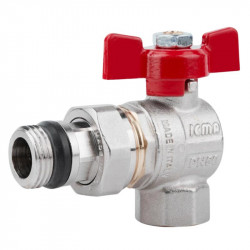 Кран кульовий Icma FAR. ROSSA 1/2" кутовий №362