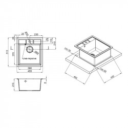 Кухонна мийка Lidz 460х515/200 GRA-09 (LIDZGRA09460515200) Кухонна мийка Lidz 460х515/200 GRA-09 (LIDZGRA09460515200)