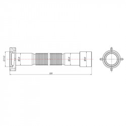 Гнучка труба Lidz (WHI) 60 01 G002 00 з накидною гайкою 1 1/2" довжина 600 мм Гнучка труба Lidz (WHI) 60 01 G002 00 з накидною гайкою 1 1/2" довжина 600 мм