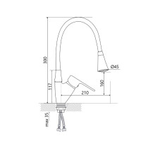 Змішувач для кухні Lidz Tani 008F3 з гнучким виливом (k40) LDTAN008F3WCR37037 Chrome/White Змішувач для кухні Lidz Tani 008F3 з гнучким виливом (k40) LDTAN008F3WCR37037 Chrome/White