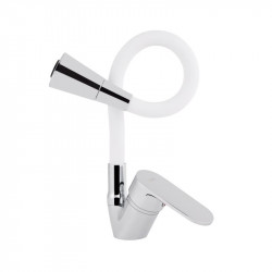 Змішувач для кухні Lidz Tani 008F3 з гнучким виливом (k40) LDTAN008F3WCR37037 Chrome/White