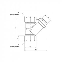 Фільтр грубої очистки Thermo Alliance Base 1"ВВ для води косий SD124W25 Фільтр грубої очистки Thermo Alliance Base 1"ВВ для води косий SD124W25