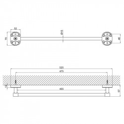 Тримач для рушника Lidz Oreo 0100 55 см LDORE0100CRM37457 Chrome
