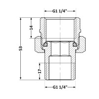Згін-американка Thermo Alliance Base 1 1/4"ВЗ нікель, прямий SD190W32 Згін-американка Thermo Alliance Base 1 1/4"ВЗ нікель, прямий SD190W32