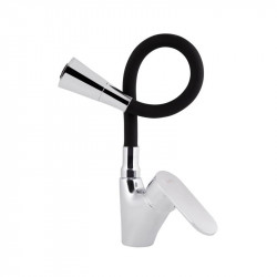 Змішувач для кухні Lidz Tani 007F3 з гнучким виливом (k40) LDTAN007F3BCR37649 Chrome/Black