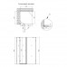 Душова кабіна Qtap Capricorn BLA1099SC6 90x90 см, скло Clear 6 мм, покриття CalcLess без піддона