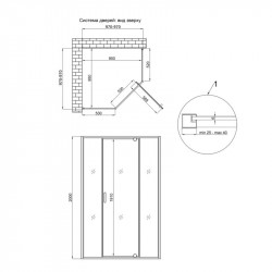 Душова кабіна Qtap Scorpio CRM10115-AC6 100x100 см, скло Clear 6 мм, покриття CalcLess, без піддона