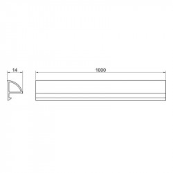 Декоративна планка для піддона та ванни Qtap Water cover WHI60101401 Декоративна планка для піддона та ванни Qtap Water cover WHI60101401