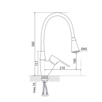 Змішувач для кухні Lidz Tani 008F3 з гнучким виливом (k40) LDTAN008F3BCR39484 Chrome/Black Змішувач для кухні Lidz Tani 008F3 з гнучким виливом (k40) LDTAN008F3BCR39484 Chrome/Black