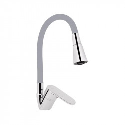 Змішувач для кухні Lidz Tani 008F3 з гнучким виливом (k40) LDTAN008F3GCR39507 Chrome/Grey