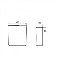 Qtap Robin бачок унітазу (сумісний з Scorpio, Tern, Robin, Virgo) нижнє підведення, (без чаші і сидіння) 3 /7.15L 365X145X420mm WHITE