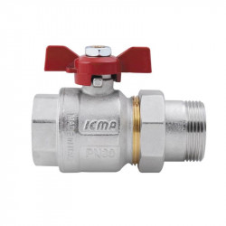 Кран кульовий "Американка" Icma 1 1/4" прямий №347 Кран кульовий "Американка" Icma 1 1/4" прямий №347