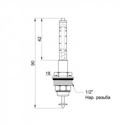 Витратомір Icma Gruppo Vitone 3/4" для колектора №168 Витратомір Icma Gruppo Vitone 3/4" для колектора №168