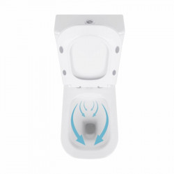 Унітаз-компакт Qtap Nando безобідковий з сидінням Soft-close QT12221222AW