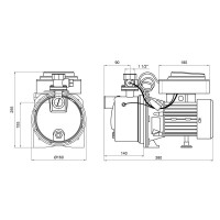 Насос поверхневий самовсмоктувальний з термодатчиком Thermo Alliance SJETS-100NT 0,75 кВт Насос поверхневий самовсмоктувальний з термодатчиком Thermo Alliance SJETS-100NT 0,75 кВт