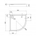Душовий піддон Qtap Robin 308812C 80x80x12 см + сифон