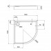 Душовий піддон Qtap Robin 301112 100x100x12 см + сифон