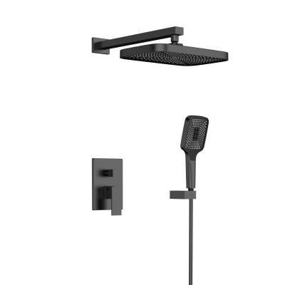 Душова система універсальна Qtap Aquarius прихованого монтажу на два споживача QTAQA64103NGB Black Matt Душова система універсальна Qtap Aquarius прихованого монтажу на два споживача QTAQA64103NGB Black Matt