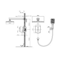 Душова система універсальна Qtap Aquarius прихованого монтажу на два споживача QTAQA64103NGB Black Matt Душова система універсальна Qtap Aquarius прихованого монтажу на два споживача QTAQA64103NGB Black Matt