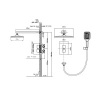 Душова система універсальна Qtap Aquarius термостатична прихованого монтажу на два споживача QTAQA65T103NGC Chrome Душова система універсальна Qtap Aquarius термостатична прихованого монтажу на два споживача QTAQA65T103NGC Chrome