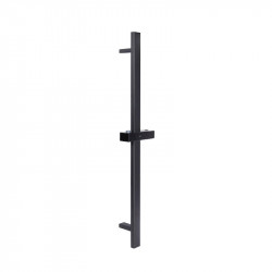 Душова стійка з тримачем універсальна Qtap Lepit 705 мм прямокутна QTLEP82103NB Black Matt