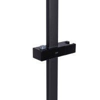 Душова стійка з тримачем універсальна Qtap Lepit 705 мм прямокутна QTLEP82103NB Black Matt