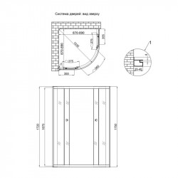 Душова кабіна Lidz Latwa SC90x90.SAT.MID.FR, скло Frost 4 мм без піддона
