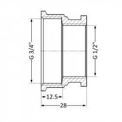Муфта Thermo Alliance Standart 1/2"х3/4" ВР SD4051520