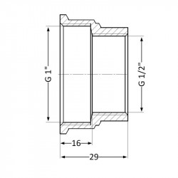 Муфта Thermo Alliance Standart 1/2"х1" ВР SD4051525
