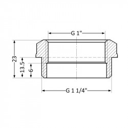 Футорка Thermo Alliance Standart 1 1/4"х1" ЗВ SD4233225 Футорка Thermo Alliance Standart 1 1/4"х1" ЗВ SD4233225