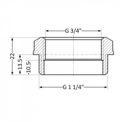 Футорка Thermo Alliance Standart 1 1/4"х3/4" ЗВ SD4233220 Футорка Thermo Alliance Standart 1 1/4"х3/4" ЗВ SD4233220