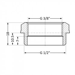 Футорка Thermo Alliance Standart 1/2"х3/8" ЗВ SD423159 Футорка Thermo Alliance Standart 1/2"х3/8" ЗВ SD423159