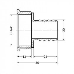 Штуцер Thermo Alliance Standart 20х3/4" ВР SD4262020
