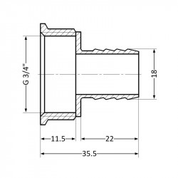 Штуцер Thermo Alliance Standart 18х3/4" ВР SD4262018