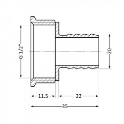 Штуцер Thermo Alliance Standart 20х1/2" ВР SD4261520