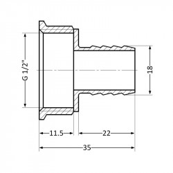 Штуцер Thermo Alliance Standart 18х1/2" ВР SD4261518