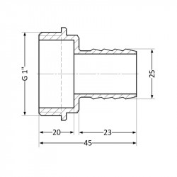 Штуцер Thermo Alliance Standart 25х1" ЗР SD4272525