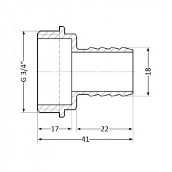 Штуцер Thermo Alliance Standart 18х3/4" ЗР SD4272018