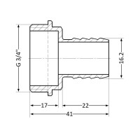 Штуцер Thermo Alliance Standart 16х3/4" ЗР SD4272016 Штуцер Thermo Alliance Standart 16х3/4" ЗР SD4272016