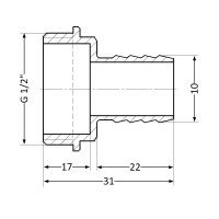 Штуцер Thermo Alliance Standart 10х1/2" ЗР SD4271510 Штуцер Thermo Alliance Standart 10х1/2" ЗР SD4271510