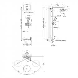 Душова система універсальна Qtap Scorpio на два споживача QTSCO51105OGB Black Matt Душова система універсальна Qtap Scorpio на два споживача QTSCO51105OGB Black Matt